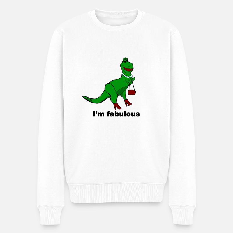 Dinosaur fabuleux - Pull Premium bio Homme - blanc