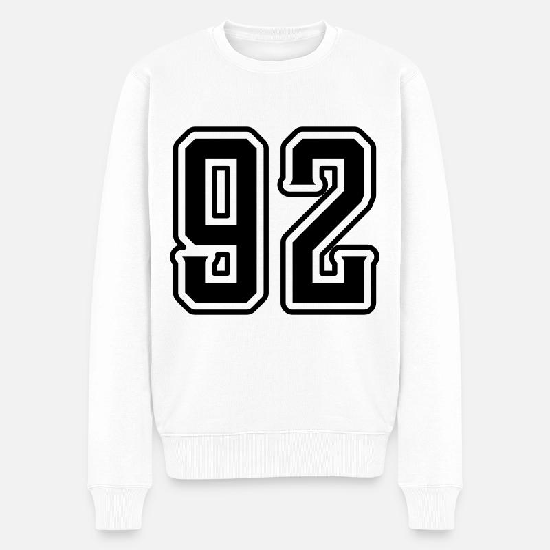 Symbole numérique 92 - Pull Premium bio Homme - blanc