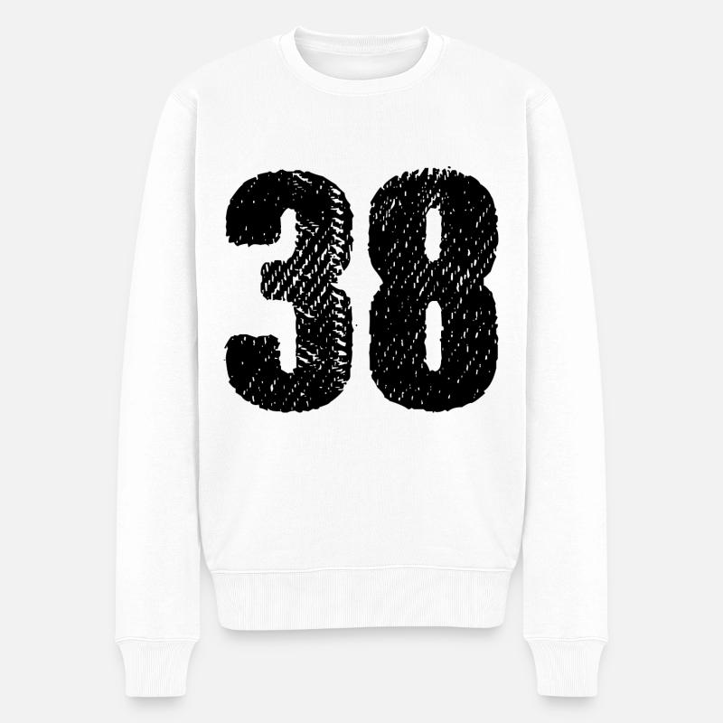 Maillot numéro 38 - Pull Premium bio Homme - blanc
