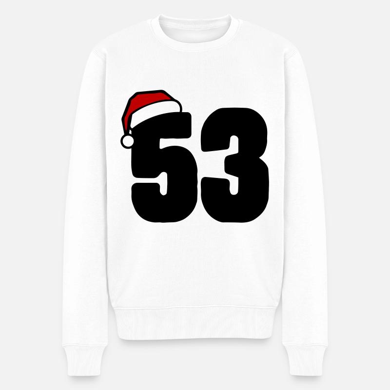 53 Numéro Noël - Pull Premium bio Homme - blanc