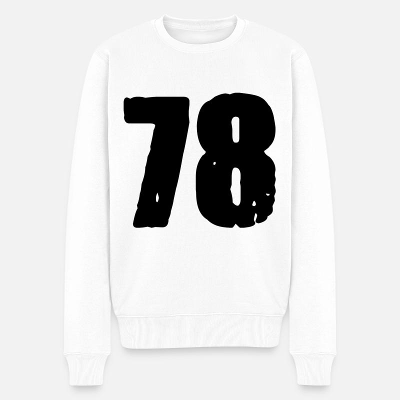 Maillot numéro 78 - Pull Premium bio Homme - blanc