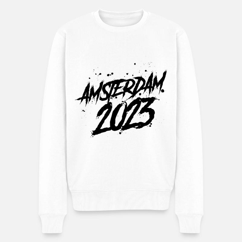 Amsterdam 2023 - Pull Premium bio Homme - blanc