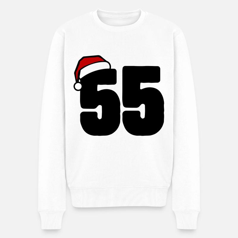 55 Numéro Noël - Pull Premium bio Homme - blanc