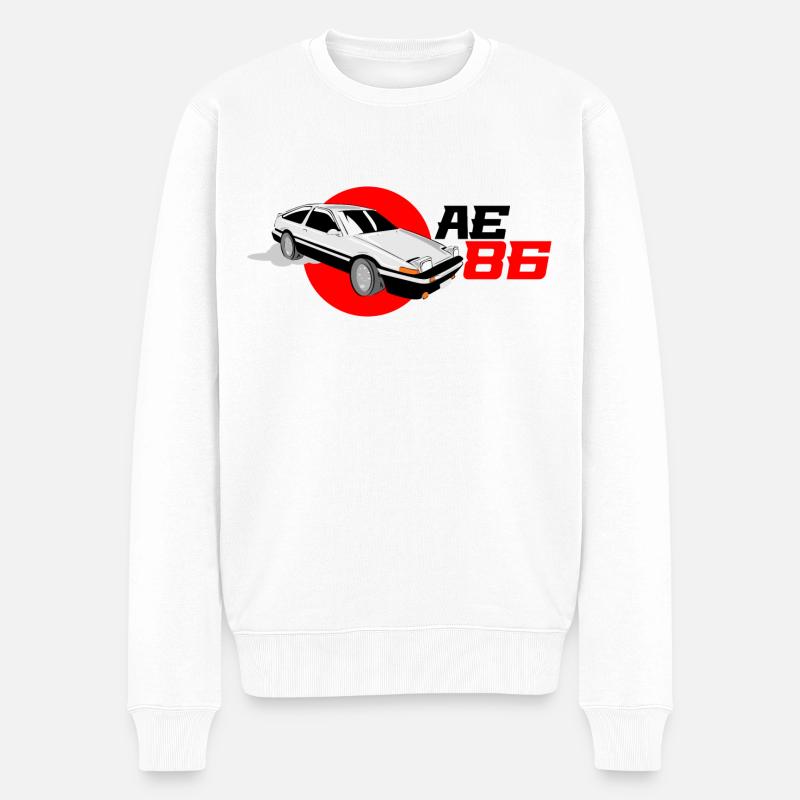 Auto JDM - AE86 - Männer Premium Bio Pullover - Weiß
