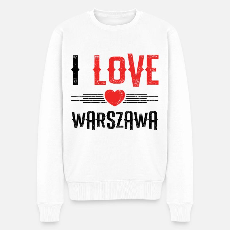 J’aime Varsovie - Pull Premium bio Homme - blanc