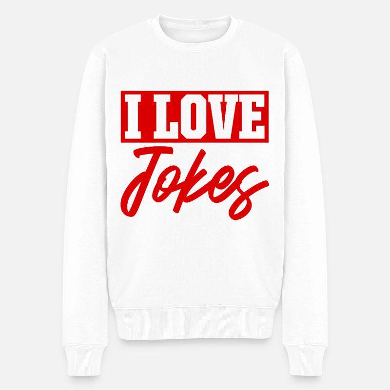 J’adore les blagues - Pull Premium bio Homme - blanc