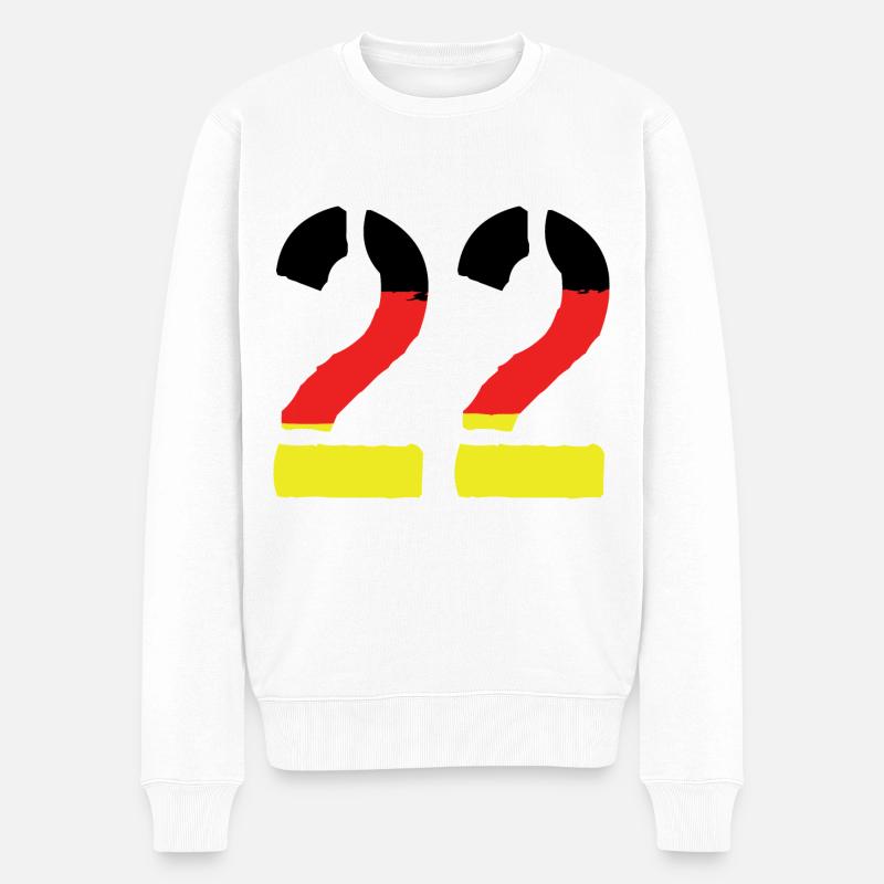 22 Symbole numérique Allemagne - Pull Premium bio Homme - blanc