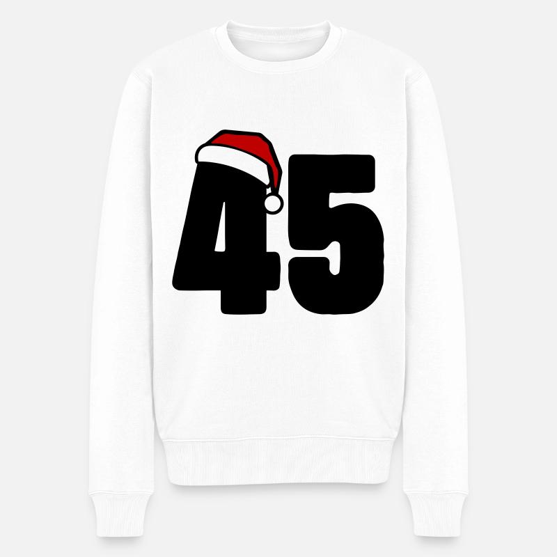 45 Numéro Noël - Pull Premium bio Homme - blanc