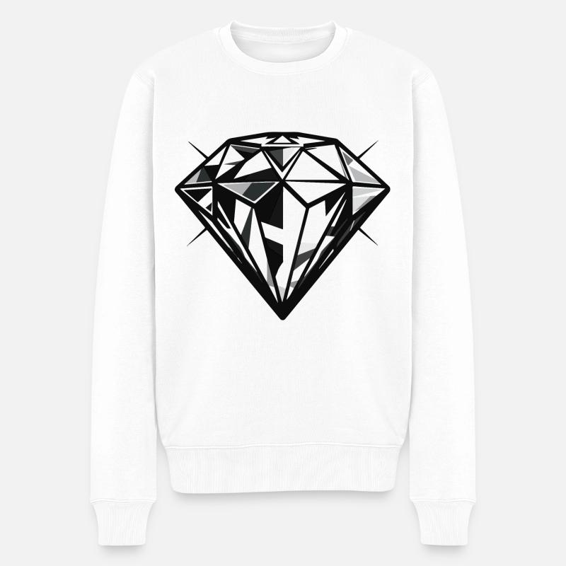 Symbole du diamant - Pull Premium bio Homme - blanc