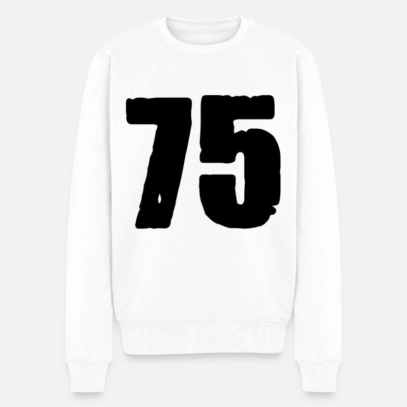 Maillot à 75 numéros - Pull Premium bio Homme - blanc