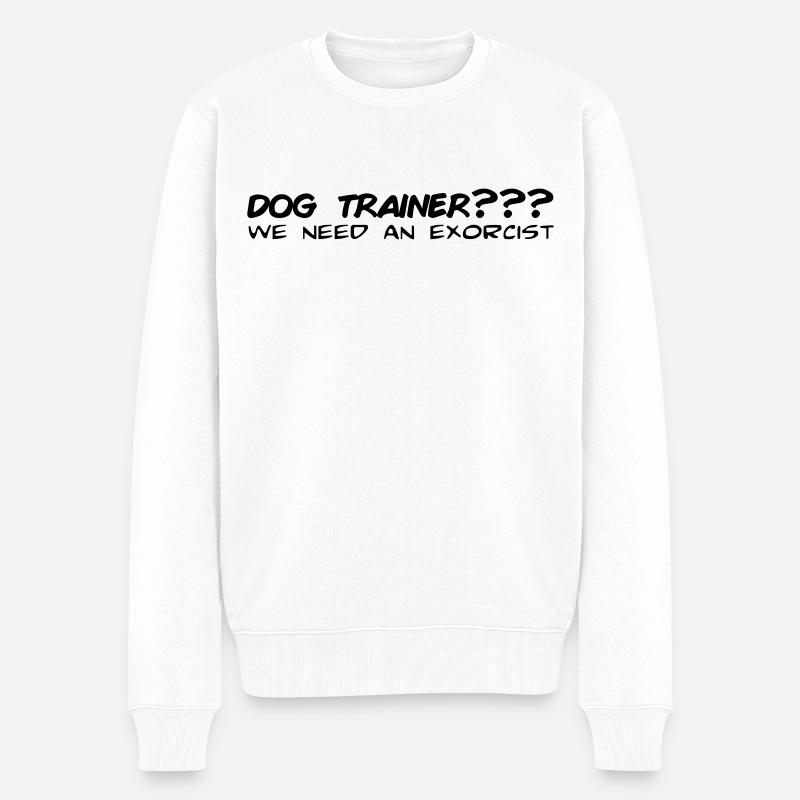 dogtrainer - Männer Premium Bio Pullover - Weiß