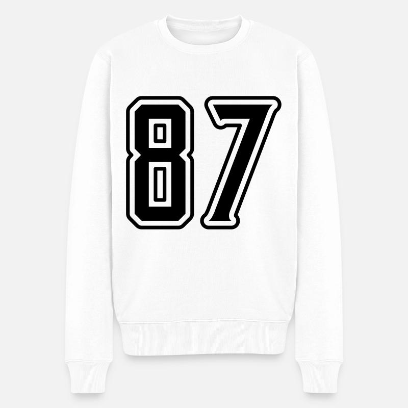 Symbole numérique 87 - Pull Premium bio Homme - blanc