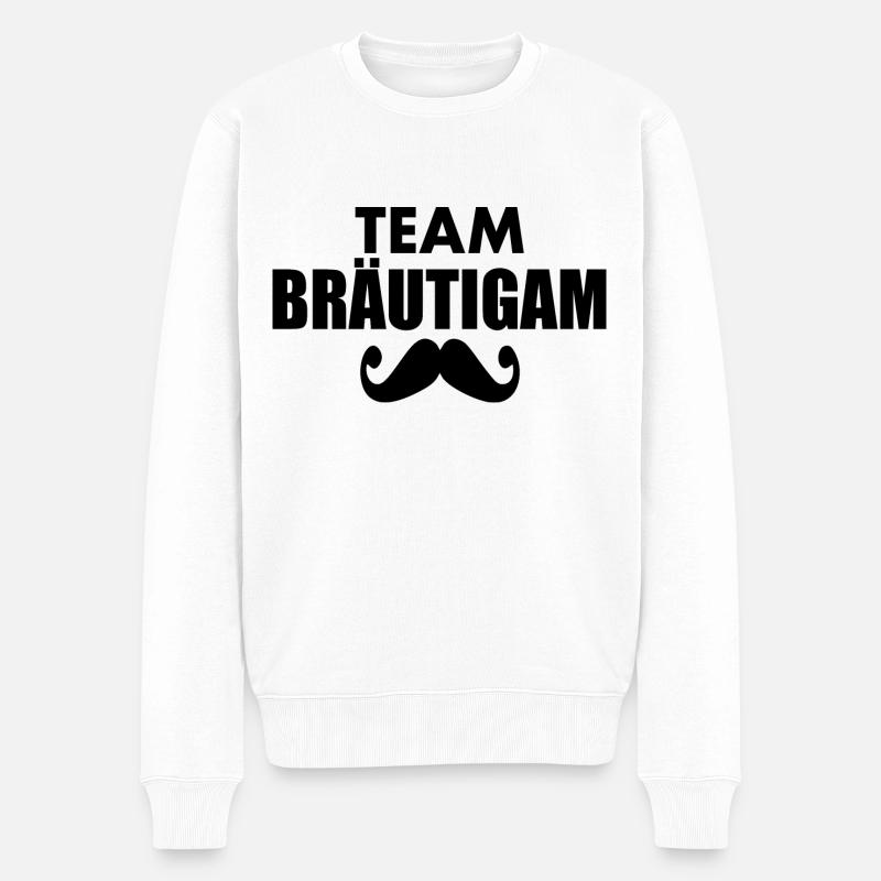 Team bräutigam - Männer Premium Bio Pullover - Weiß