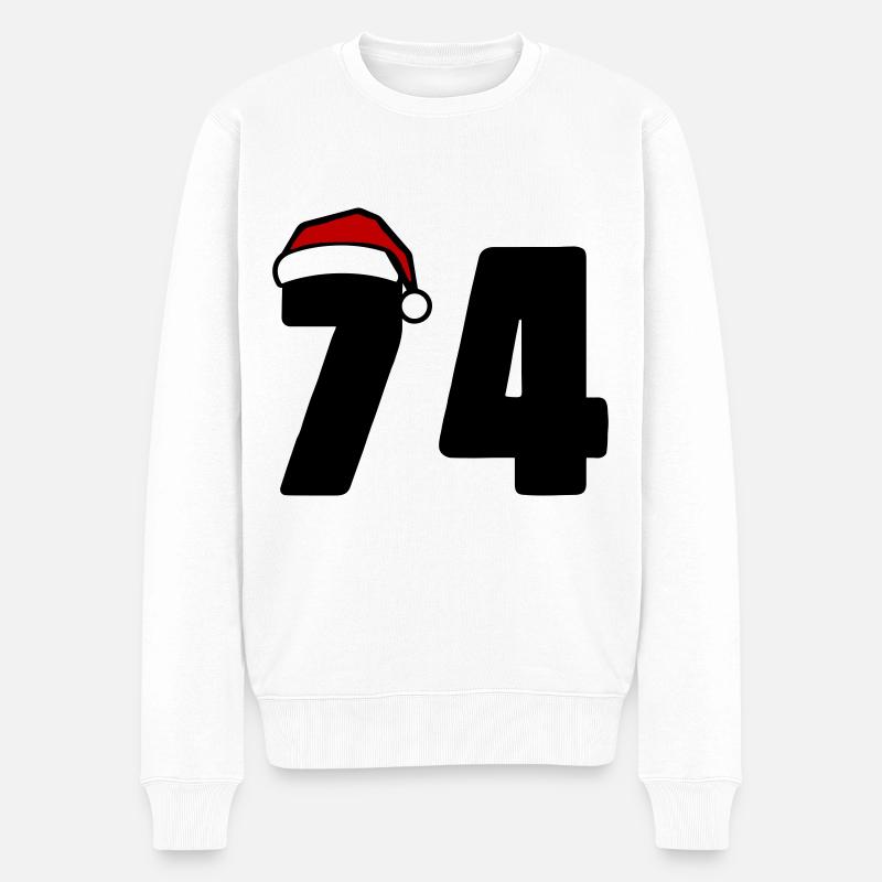 74 Numéro Noël - Pull Premium bio Homme - blanc
