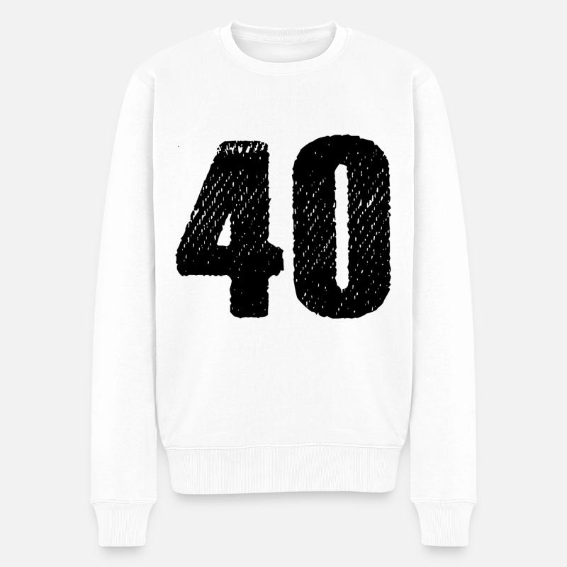 Maillot à 40 numéros - Pull Premium bio Homme - blanc