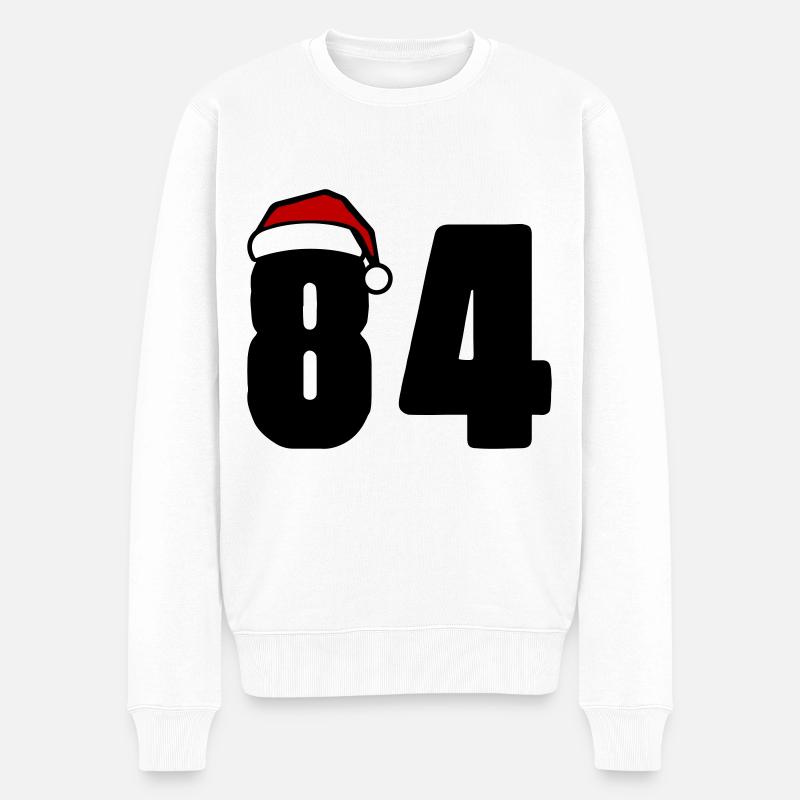 84 Numéro Noël - Pull Premium bio Homme - blanc