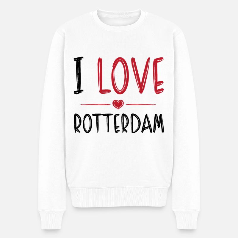 J’adore Rotterdam - Pull Premium bio Homme - blanc