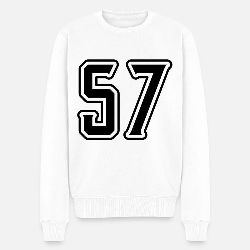 Symbole numérique 57 - Pull Premium bio Homme - blanc
