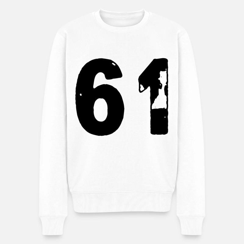 61 Maillot numéro - Pull Premium bio Homme - blanc
