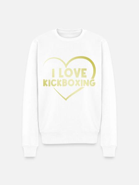 I love kick boxing heart - Men's Premium Organic Jumper - white