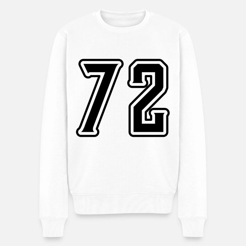 Symbole numérique 72 - Pull Premium bio Homme - blanc