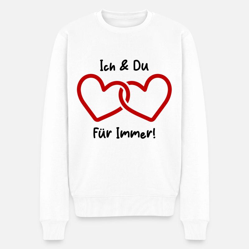 Aimez-moi et aimez-vous pour toujours - Pull Premium bio Homme - blanc