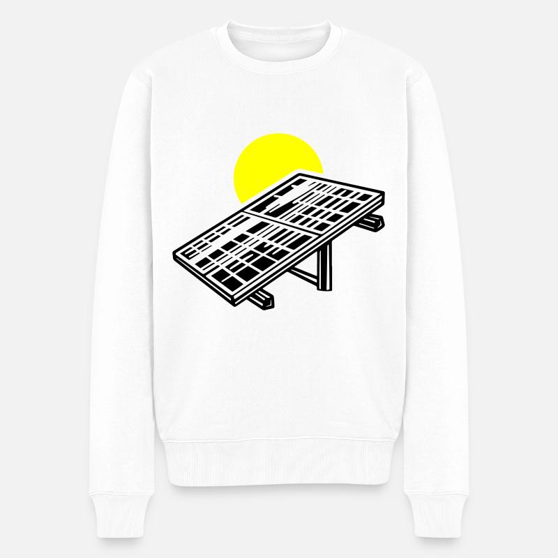 Panneaux d’énergie solaire - Pull Premium bio Homme - blanc