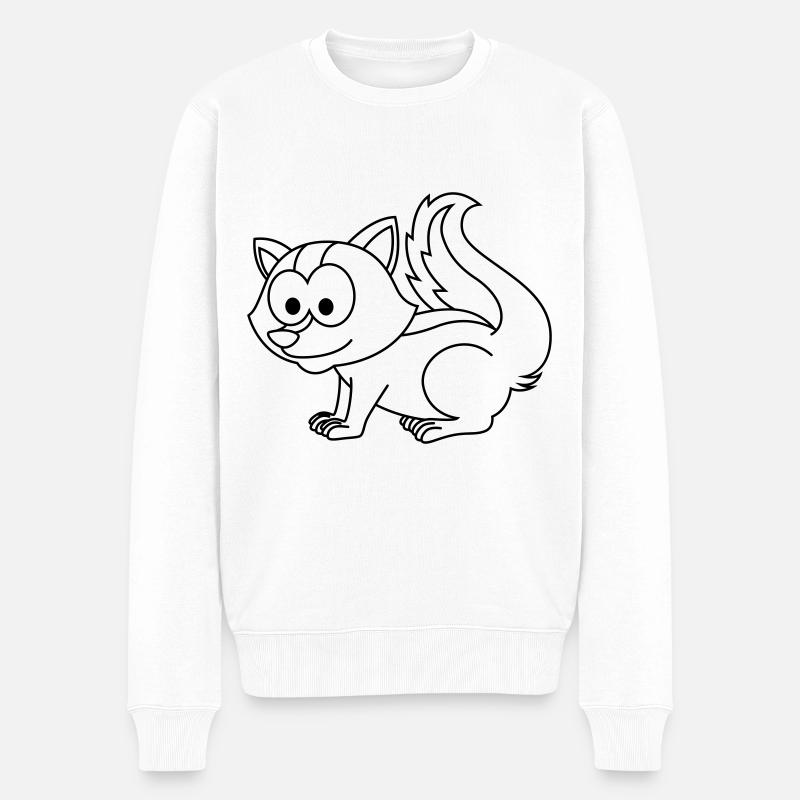 Stinker Comic Tier - Männer Premium Bio Pullover - Weiß