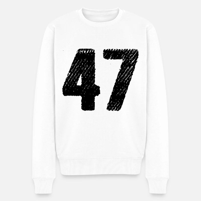 Maillot numéro 47 - Pull Premium bio Homme - blanc