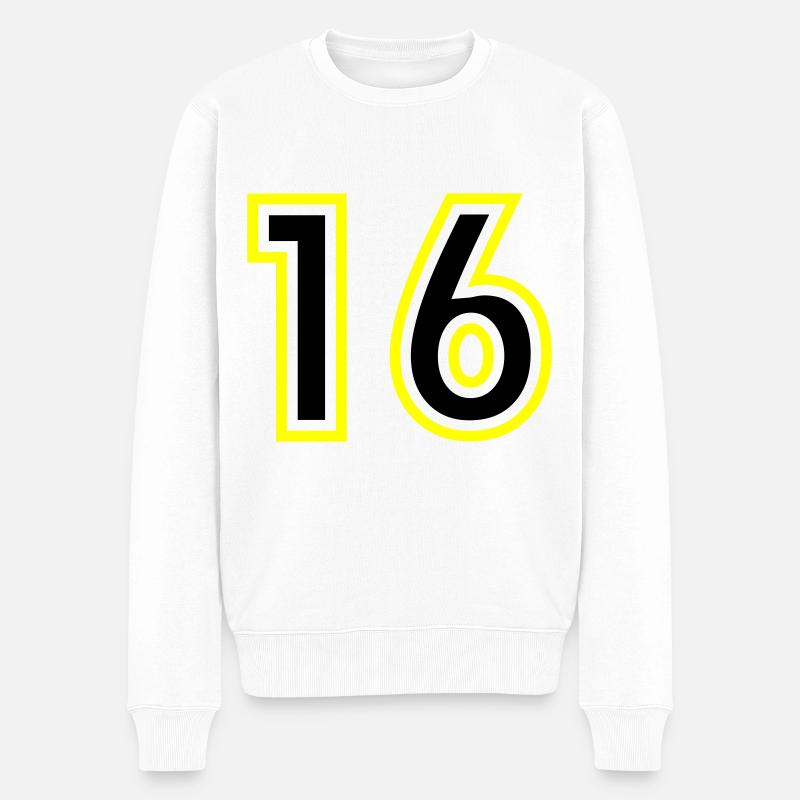 17 Nombre Collège - Pull Premium bio Homme - blanc