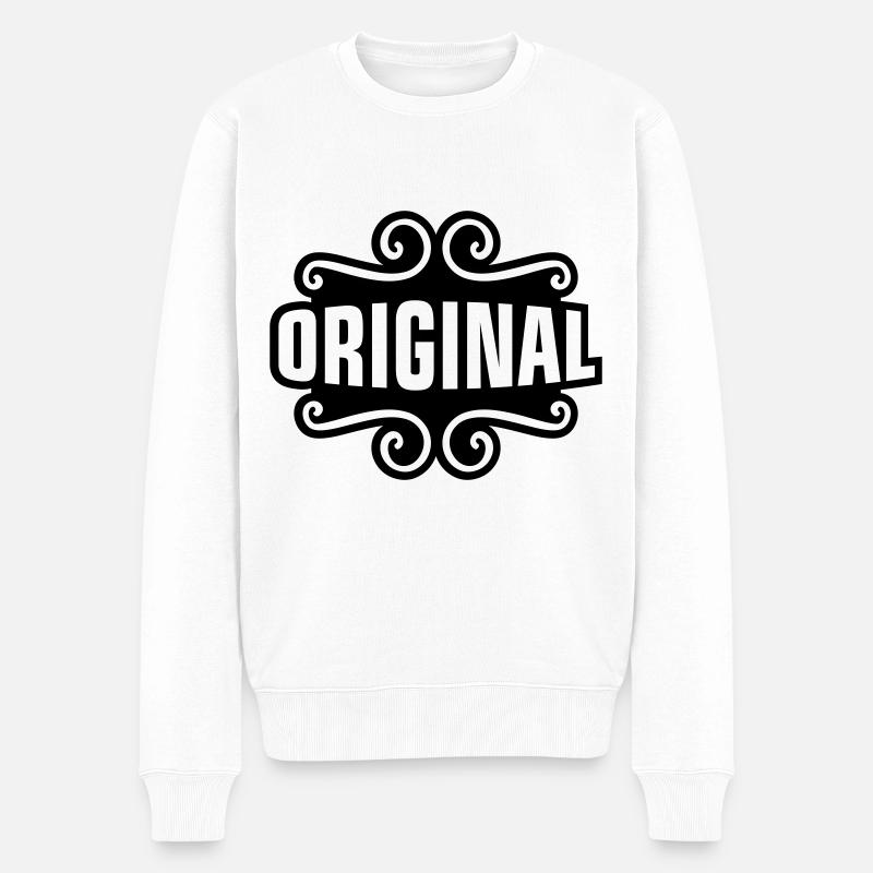 Dicton original - Pull Premium bio Homme - blanc