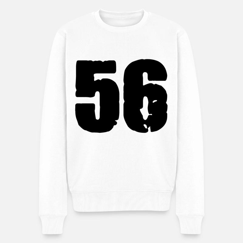 Maillot numéro 56 - Pull Premium bio Homme - blanc