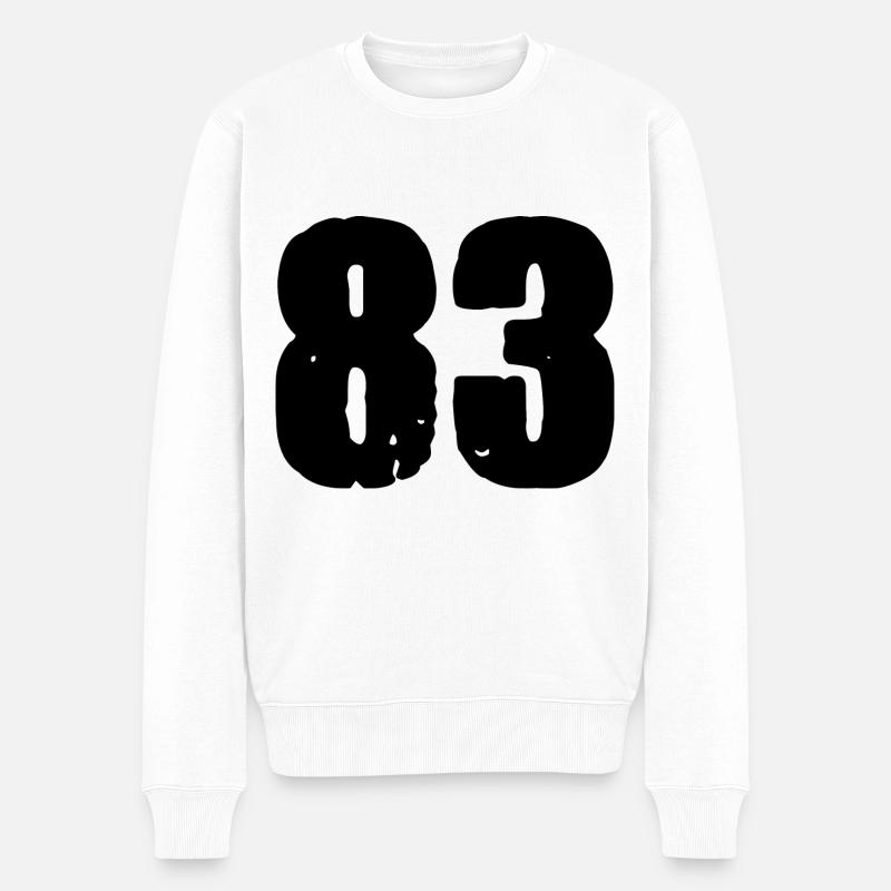 83 Zahl Trikot - Männer Premium Bio Pullover - Weiß