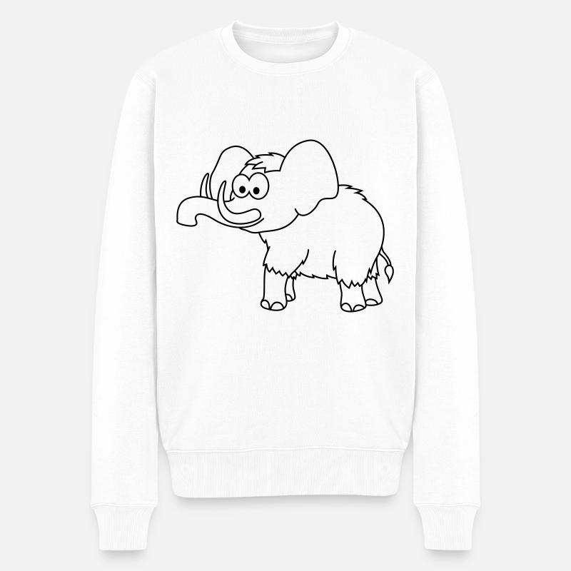 Mammoth Comic Animal - Pull Premium bio Homme - blanc
