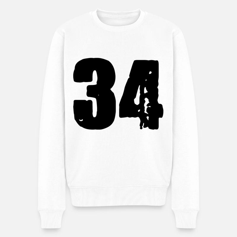 Maillot à 34 numéros - Pull Premium bio Homme - blanc