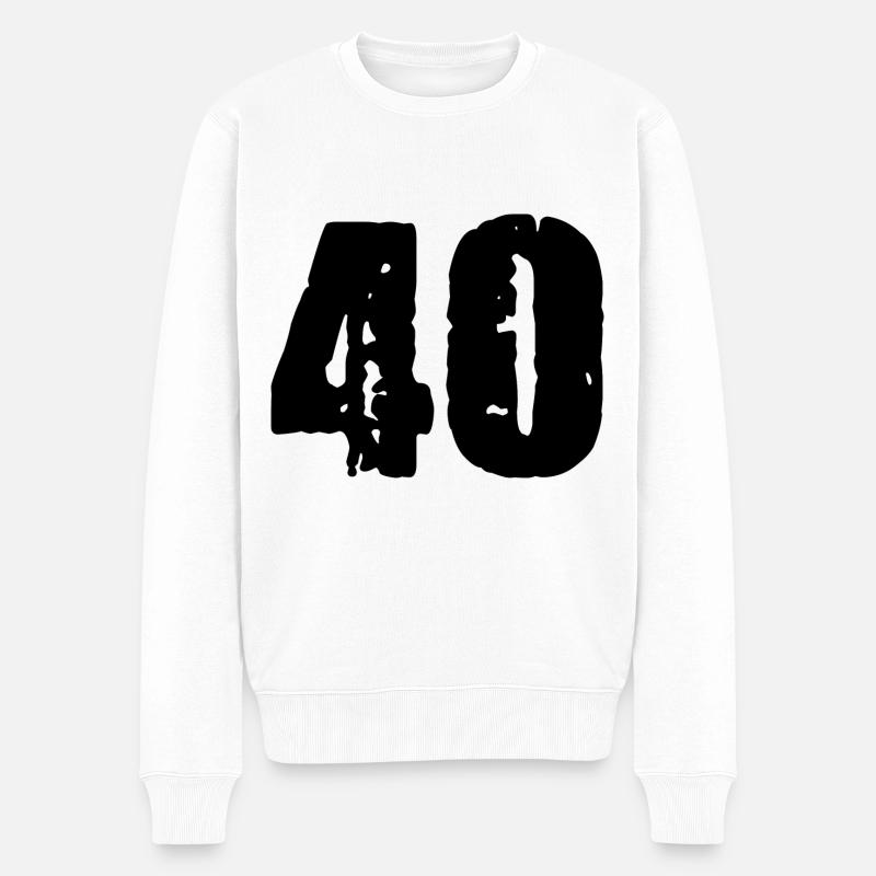 Maillot à 40 numéros - Pull Premium bio Homme - blanc