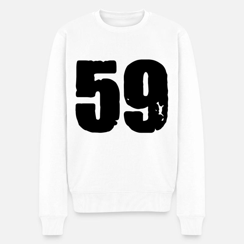 Maillot numéro 59 - Pull Premium bio Homme - blanc