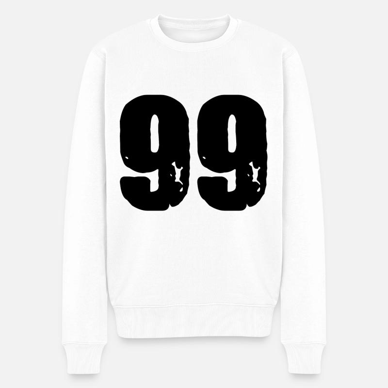 Maillot numéro 99 - Pull Premium bio Homme - blanc