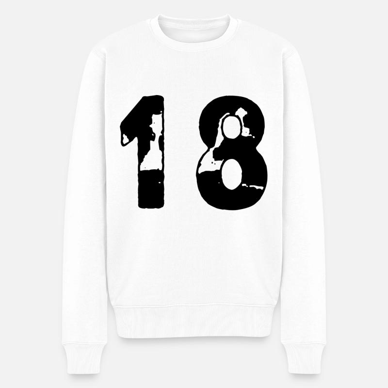 Maillot 18 Numéro - Pull Premium bio Homme - blanc