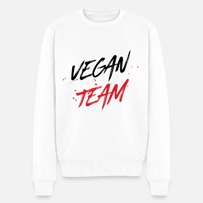 Équipe végétalienne - Pull Premium bio Homme - blanc