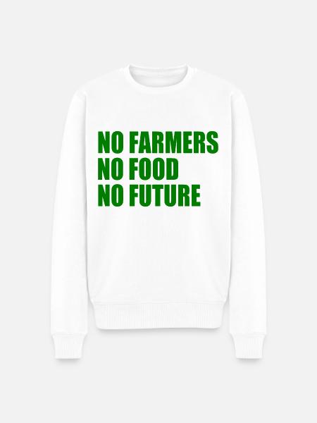 no farmers no food no future - Økologisk premium-sweatshirt til mænd - hvid