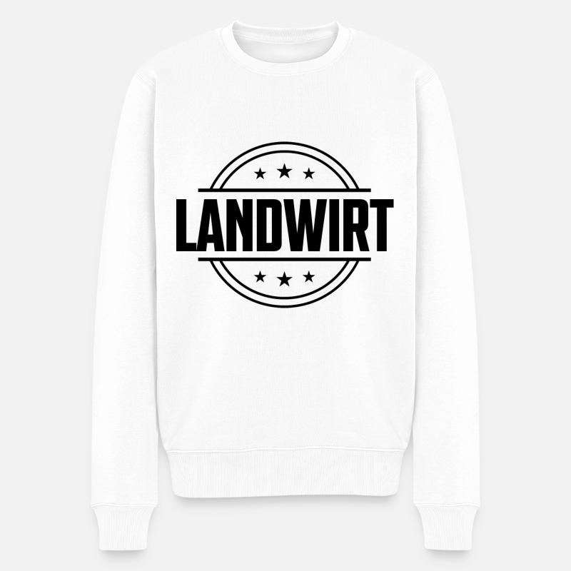 Landwirt Beruf - Männer Premium Bio Pullover - Weiß