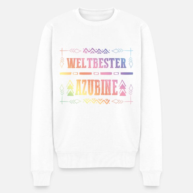 Premium Azubine - Männer Premium Bio Pullover - Weiß