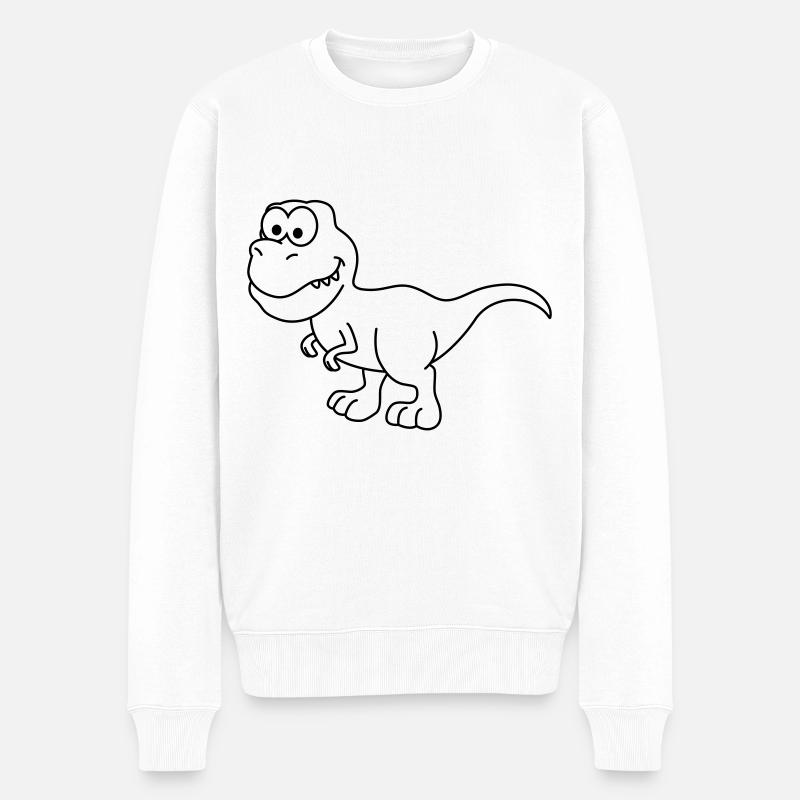 Dinosaure T-Rex Comic - Pull Premium bio Homme - blanc