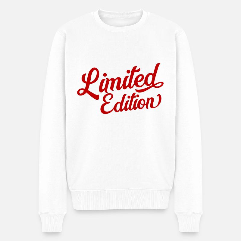 Limited Edition - Männer Premium Bio Pullover - Weiß