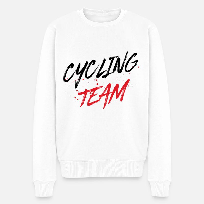 Cycling Team - Männer Premium Bio Pullover - Weiß