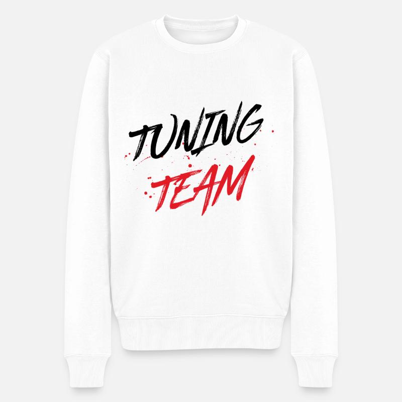 Tuning Team - Männer Premium Bio Pullover - Weiß