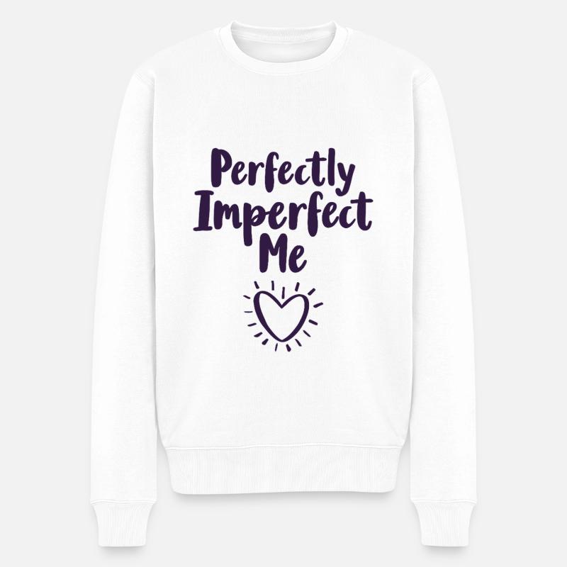 Parfaitement imparfait moi disant - Pull Premium bio Homme - blanc