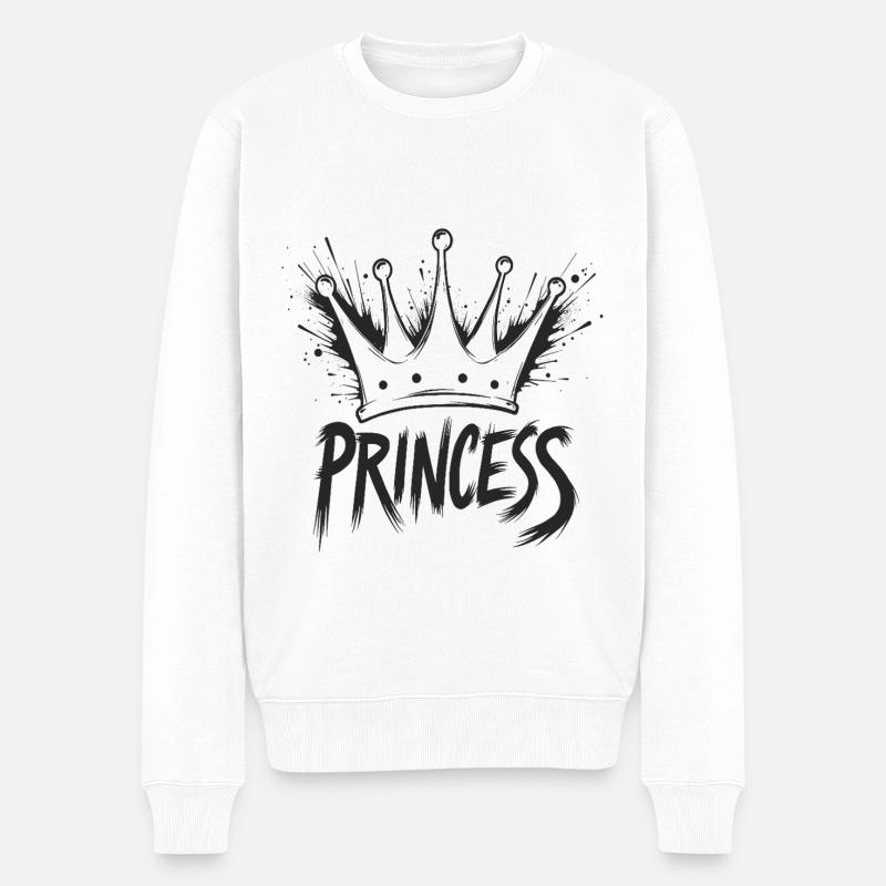Princesse Crown Splash - Pull Premium bio Homme - blanc