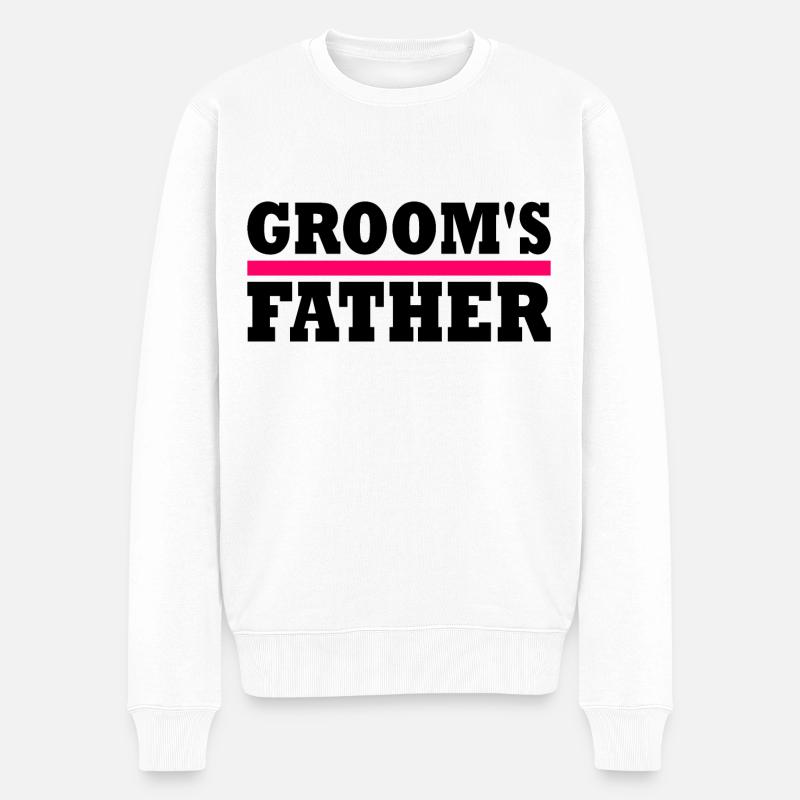 Grooms father - Männer Premium Bio Pullover - Weiß